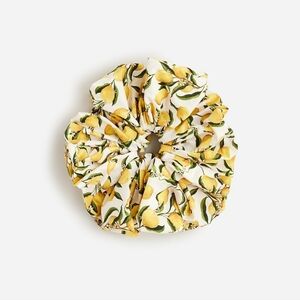 J. Crew | Oversized Printed scrunchie in Lemon Yellow Multi NEW